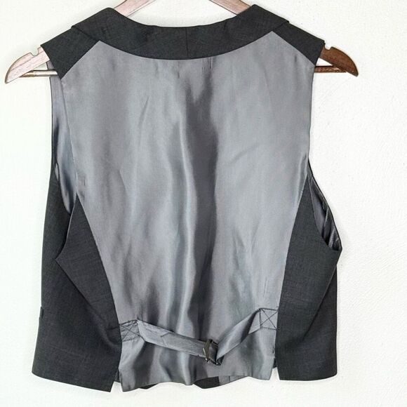 BCBGMAXAZRIA Wool Fashion Vest With Adjustable Buckle - Black - Women’s US L - Picture 2 of 7